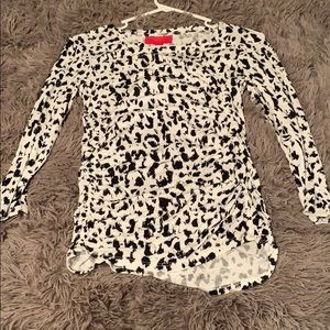 White and black shirt